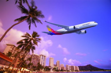 アシアナ航空が旧盆にハワイ路線を運航　コロナ陰性時隔離なしで旅行可能