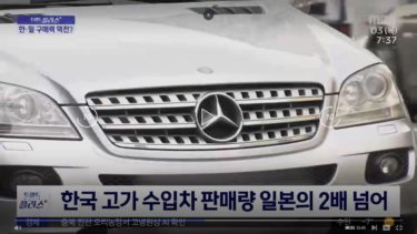 韓国放送局「韓国の高級輸入車販売数は日本の2倍超…人口は2分の1以下なのに」「購買力逆転を反映」